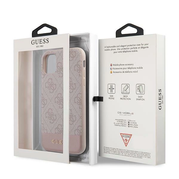 Guess 4G Stripe Collection Case for iPhone 11 / Xr 6.1" - Pinkeng