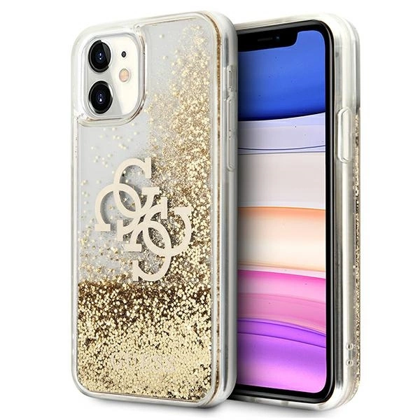 Guess 4G Big Liquid Glitter case for iPhone 11 6.1" / Xr - goldeng