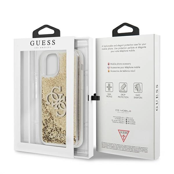 Guess 4G Big Liquid Glitter case for iPhone 11 6.1" / Xr - goldeng