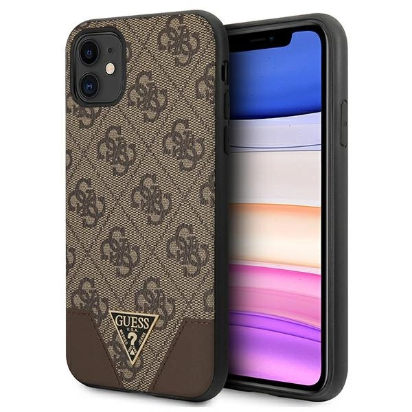 Guess 4G Triangle Collection case for iPhone 11 6.1" / Xr 6.1" - browneng