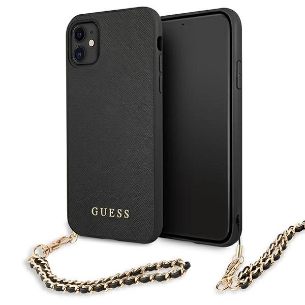 Guess Saffiano Chain case for iPhone 11 6.1" / Xr - blackeng