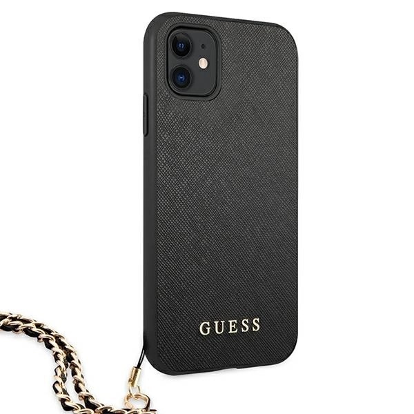 Guess Saffiano Chain case for iPhone 11 6.1" / Xr - blackeng