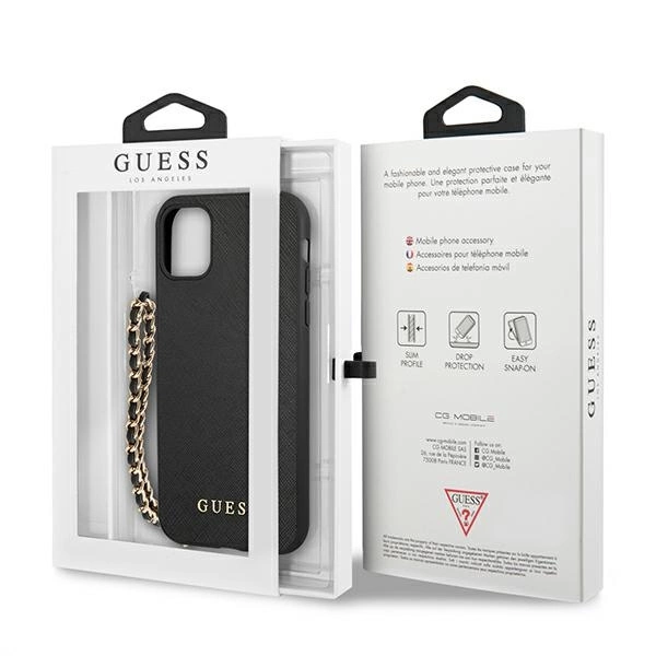 Guess Saffiano Chain case for iPhone 11 6.1" / Xr - blackeng