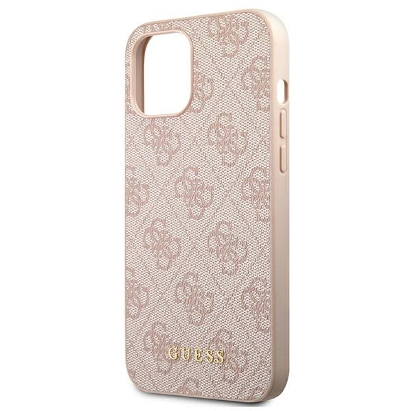 Guess 4G Metal Gold Logo Case for iPhone 12 / 12 Pro 6.1" - Pinkeng