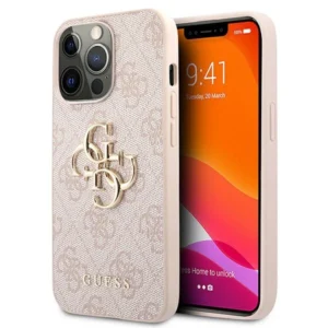 Guess 4G Big Metal Logo Case for iPhone 13 Pro / 13 6.1" - Pinkeng