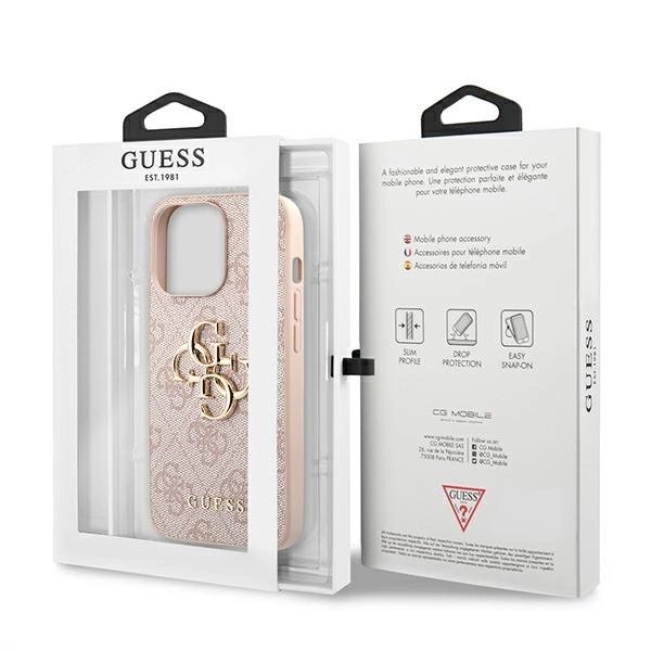 Guess 4G Big Metal Logo Case for iPhone 13 Pro / 13 6.1" - Pinkeng