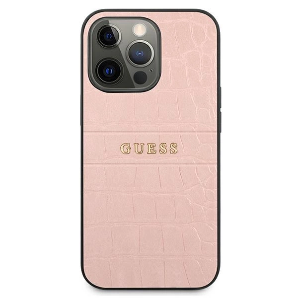 Guess Croco Strap Collection iPhone 13 Pro / 13 6.1" Case - Pinkeng