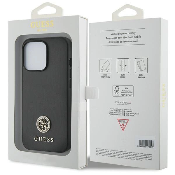 Guess Strass Metal Logo iPhone 13 Pro 6.1" Case - Blackeng