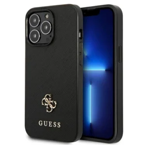 Guess Saffiano 4G Small Metal Logo case for iPhone 13 Pro / 13 6.1" - blackeng