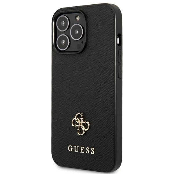 Guess Saffiano 4G Small Metal Logo case for iPhone 13 Pro / 13 6.1" - blackeng