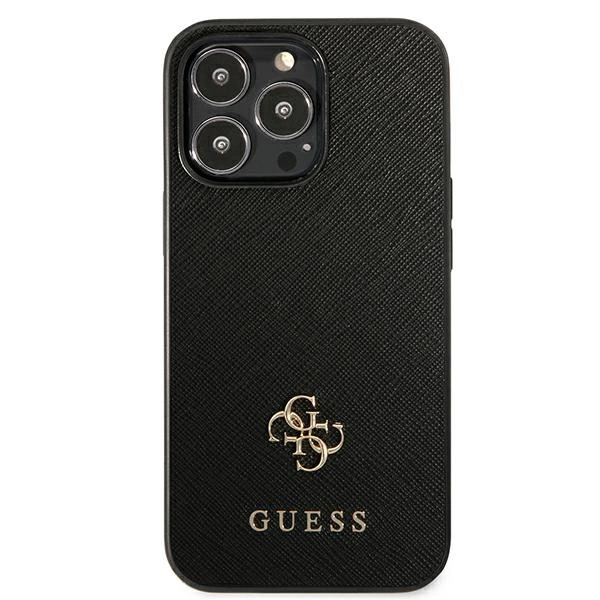 Guess Saffiano 4G Small Metal Logo case for iPhone 13 Pro / 13 6.1" - blackeng