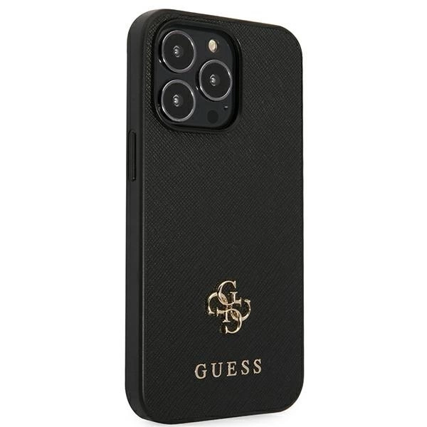 Guess Saffiano 4G Small Metal Logo case for iPhone 13 Pro / 13 6.1" - blackeng