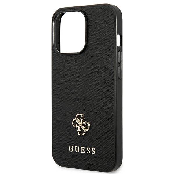 Guess Saffiano 4G Small Metal Logo case for iPhone 13 Pro / 13 6.1" - blackeng