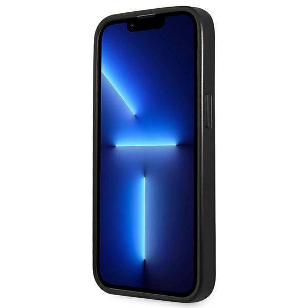 Guess Saffiano Triangle Logo case for iPhone 13 Pro / 13 6.1" - silvereng
