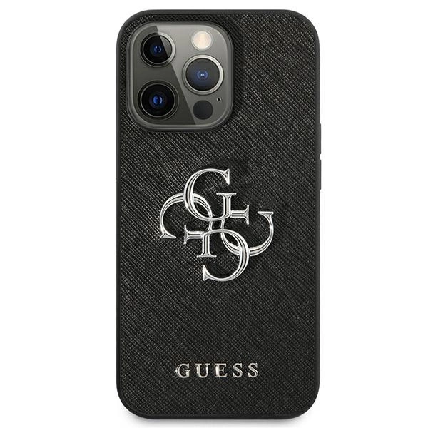 Guess Saffiano 4G Metal Logo case for iPhone 13 Pro / 13 6.1" - blackeng
