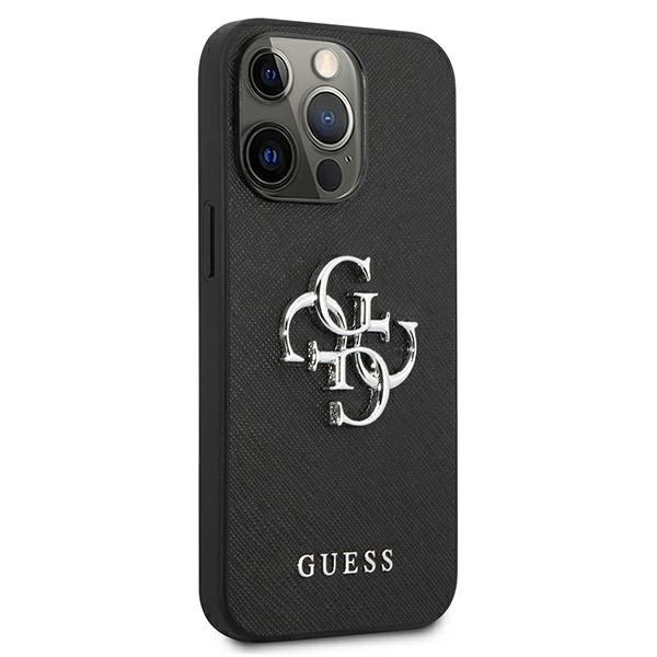 Guess Saffiano 4G Metal Logo case for iPhone 13 Pro / 13 6.1" - blackeng