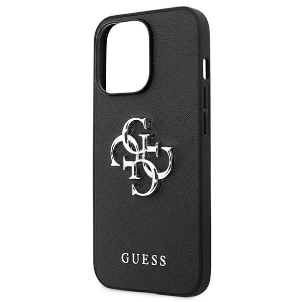 Guess Saffiano 4G Metal Logo case for iPhone 13 Pro / 13 6.1" - blackeng
