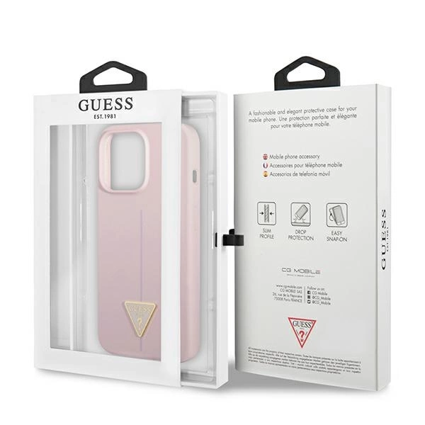 Guess Silicone Triangle Case for iPhone 13 Pro / 13 6.1" - Purpleeng
