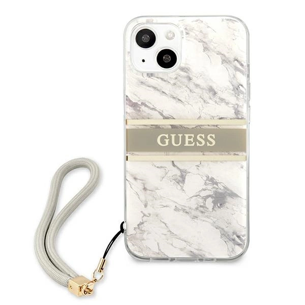 Guess Marble Strap Collection iPhone 13 mini 5.4" Case - Grayeng