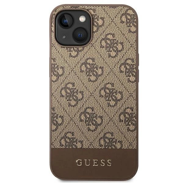 Guess 4G Stripe Collection Case for iPhone 14 Plus / 15 Plus 6.7" - Browneng