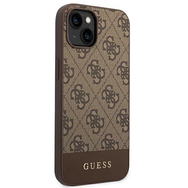 Guess 4G Stripe Collection Case for iPhone 14 Plus / 15 Plus 6.7" - Browneng