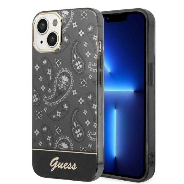 Guess Bandana Paisley Case for iPhone 14 / 15 / 13 6.1" - Blackeng