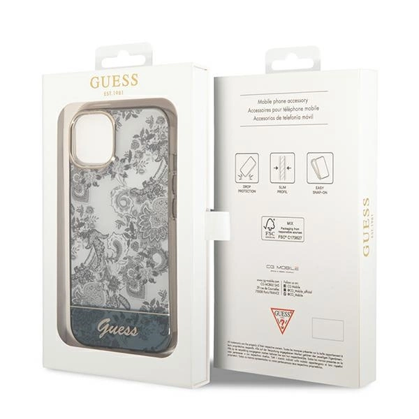 Guess Porcelain Collection iPhone 14 / 15 / 13 6.1" Case - Grayeng