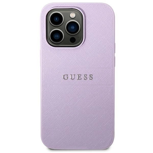 Guess Saffiano Strap Case for iPhone 14 Pro Max 6.7" - Purpleeng