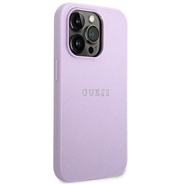 Guess Saffiano Strap Case for iPhone 14 Pro Max 6.7" - Purpleeng