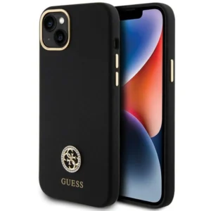 Guess Silicone Logo Strass 4G Case for iPhone 15 Plus / 14 Plus 6.7" - Blackeng