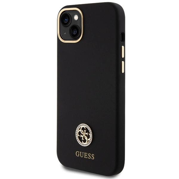Guess Silicone Logo Strass 4G Case for iPhone 15 Plus / 14 Plus 6.7" - Blackeng