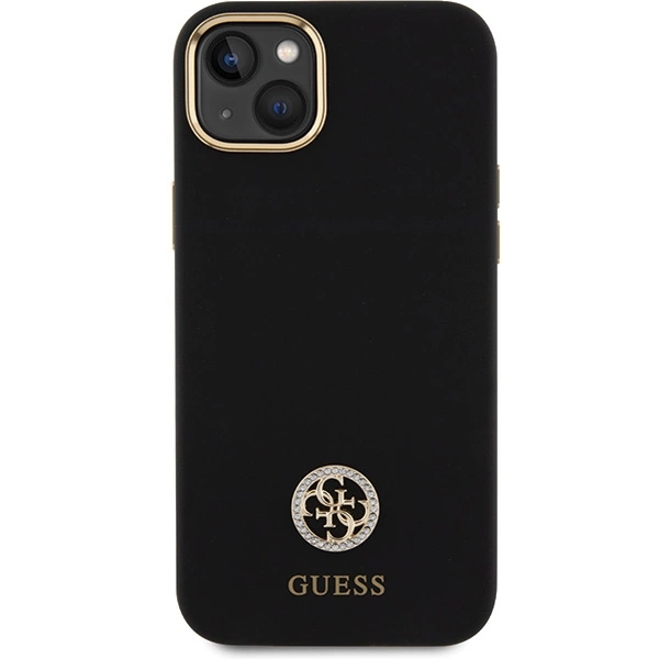 Guess Silicone Logo Strass 4G Case for iPhone 15 Plus / 14 Plus 6.7" - Blackeng