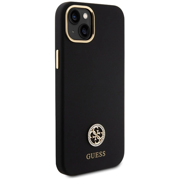 Guess Silicone Logo Strass 4G Case for iPhone 15 Plus / 14 Plus 6.7" - Blackeng