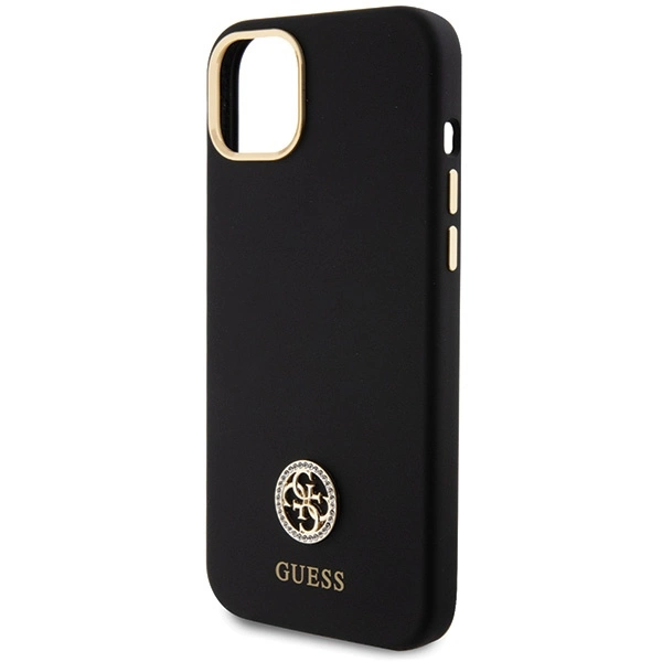 Guess Silicone Logo Strass 4G Case for iPhone 15 Plus / 14 Plus 6.7" - Blackeng