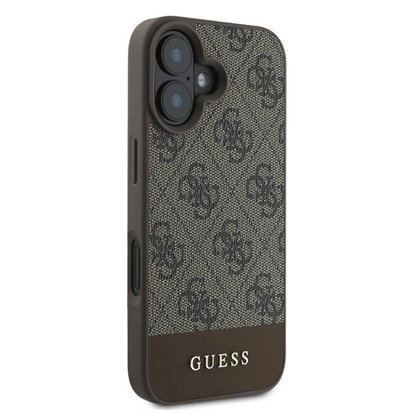 Guess 4G Bottom Stripe Case for iPhone 16 Plus 6.7" - Browneng