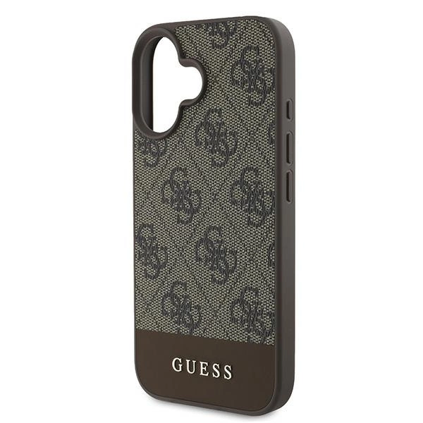 Guess 4G Bottom Stripe Case for iPhone 16 Plus 6.7" - Browneng
