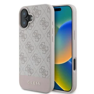 Guess 4G Bottom Stripe Case for iPhone 16 Plus 6.7" - Pinkeng