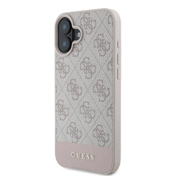 Guess 4G Bottom Stripe Case for iPhone 16 Plus 6.7" - Pinkeng