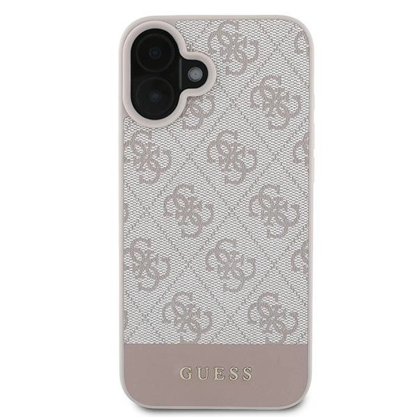 Guess 4G Bottom Stripe Case for iPhone 16 Plus 6.7" - Pinkeng