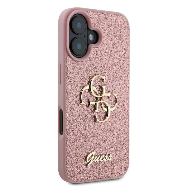 Guess Fixed Glitter Big 4G Case for iPhone 16 Plus 6.7" - Pinkeng
