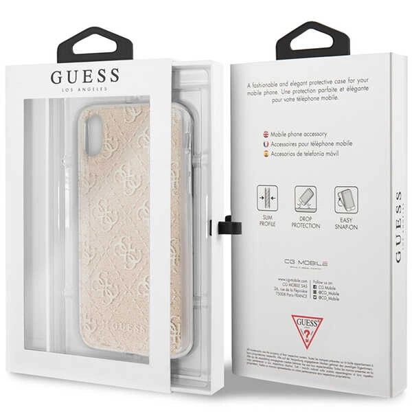 Guess 4G Glitter iPhone X/Xs Case - Goldeng