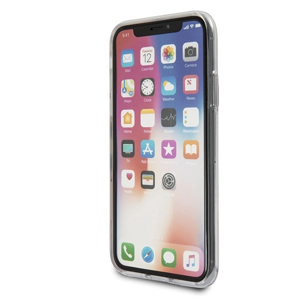Guess Flower Desire Red Rose iPhone X Case - Transparenteng