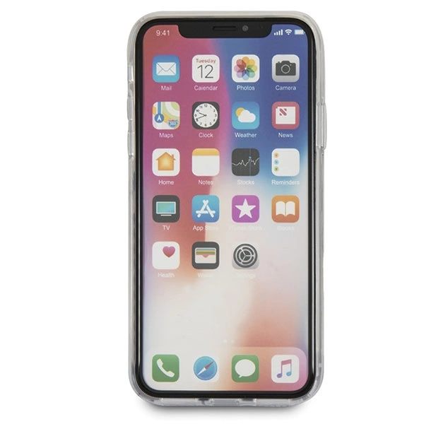 Guess Flower Desire Red Rose iPhone X Case - Transparenteng