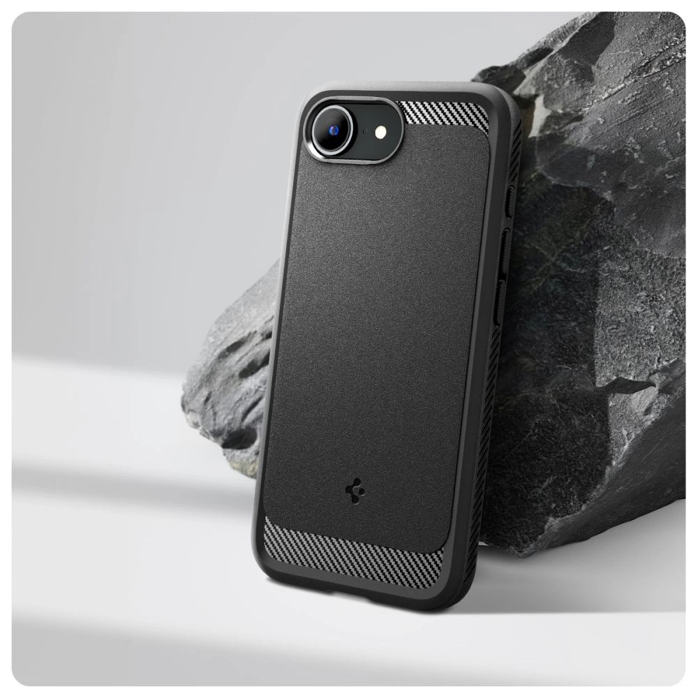 Spigen Rugged Armor MagSafe case for iPhone 16e - blackeng
