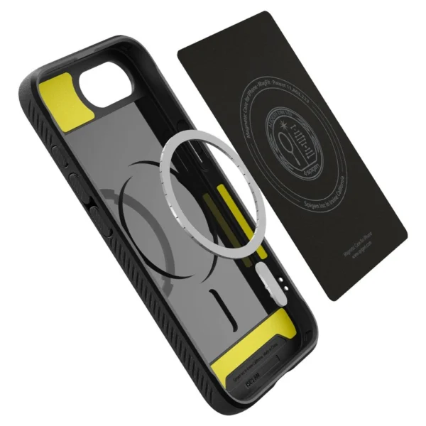 Spigen Rugged Armor MagSafe case for iPhone 16e - blackeng