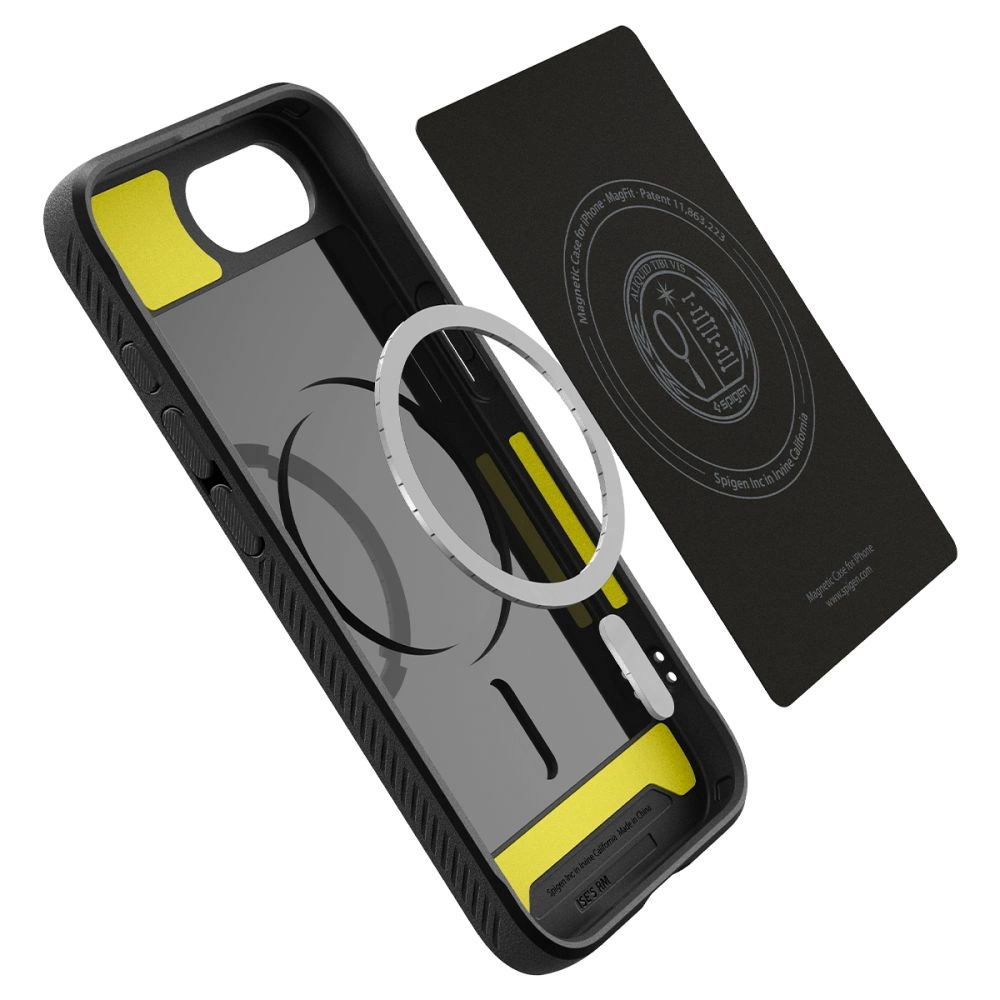 Spigen Rugged Armor MagSafe case for iPhone 16e - blackeng
