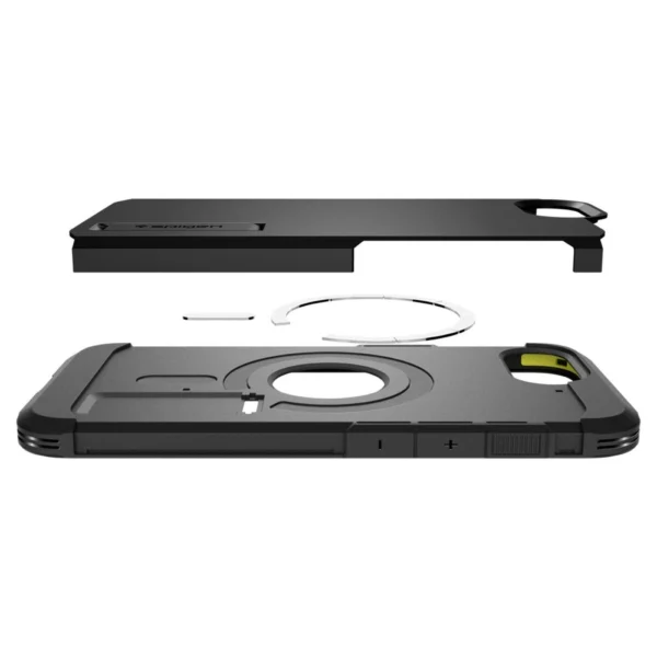 Spigen Tough Armor Case with MagSafe for iPhone 16e with Stand - Blackeng