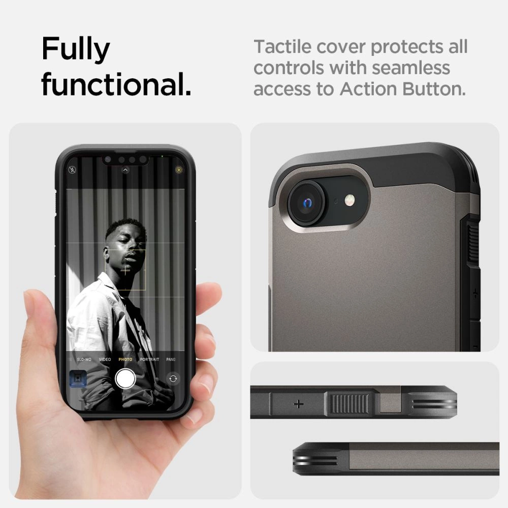 Spigen Tough Armor Case with MagSafe for iPhone 16e with Stand - Grayeng