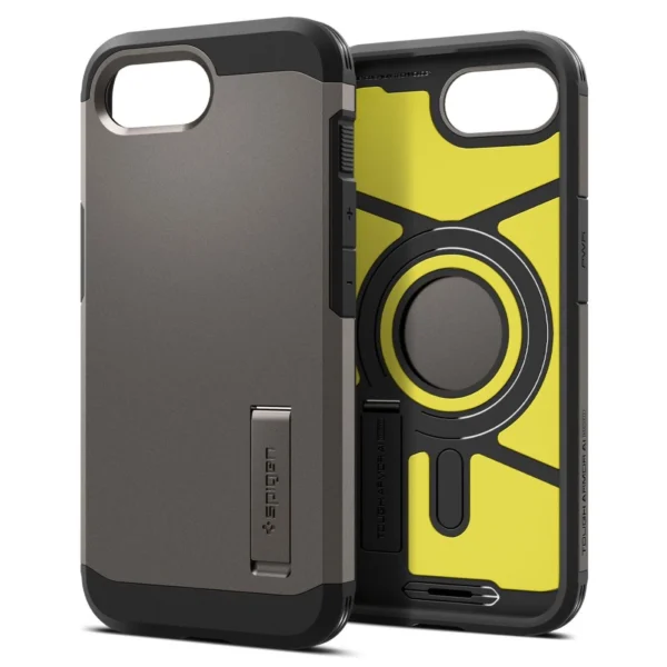 Spigen Tough Armor Case with MagSafe for iPhone 16e with Stand - Grayeng