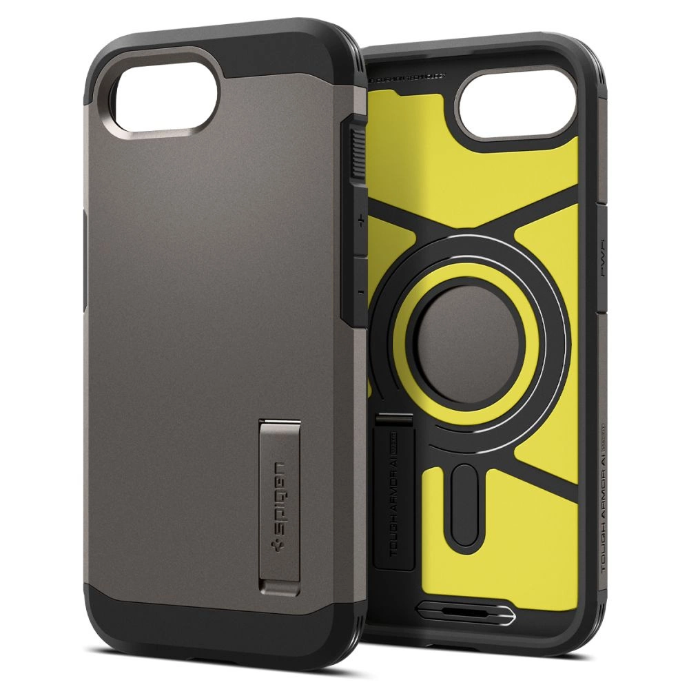 Spigen Tough Armor Case with MagSafe for iPhone 16e with Stand - Grayeng